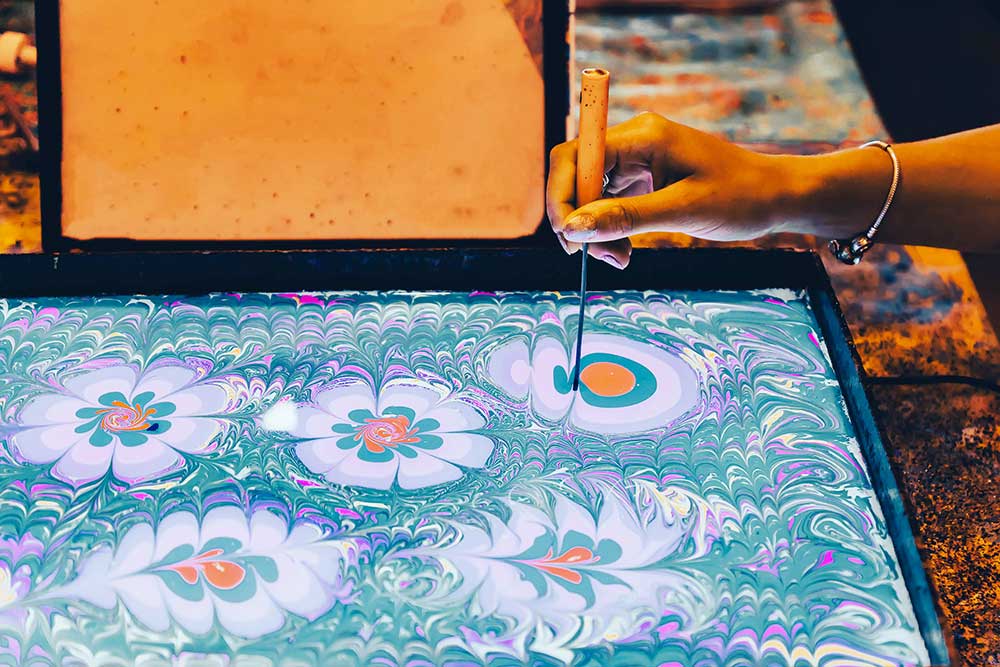تجربه فرهنگی ترکی ابروی سنتی عثمانی مرمرنگاری کاغذ